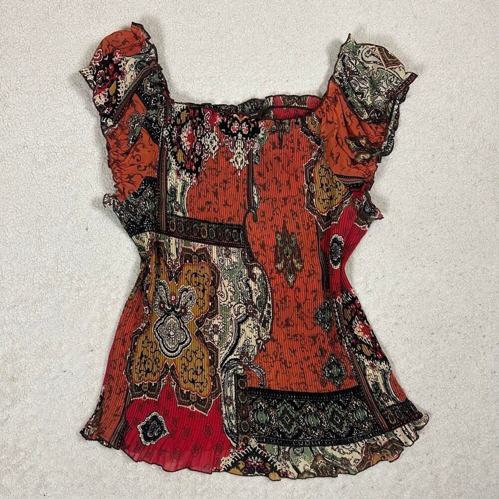 Belissimo NY Whimsigoth Fairy Grunge Crinkle Top